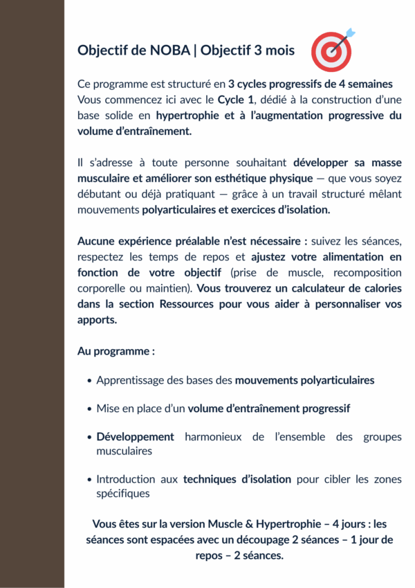NOBA | Objectif 3 mois : Hypertrophie – Image 2